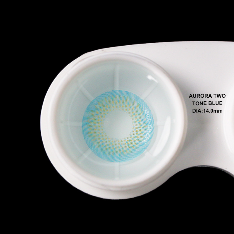 Two Tones Polar Lights Aurora Gray Lens 14.2mm For Light Eyes