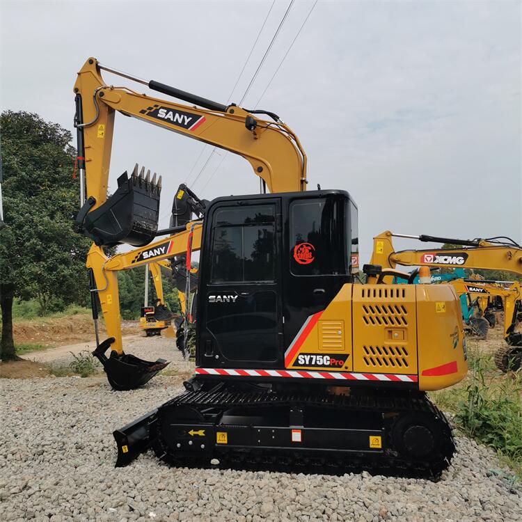 Original Hydraulic Cylinder 7 Ton Sany SY75 SY75C Used Excavator in Shanghai 2022 Model