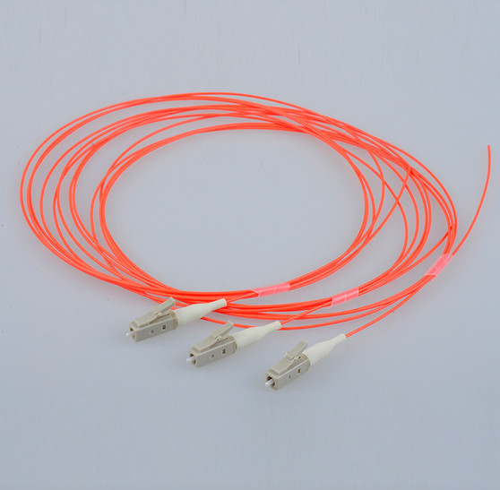 RoHS,ISO White cable LC SM Fiber Optic Pigtail with heat shrinkable tube