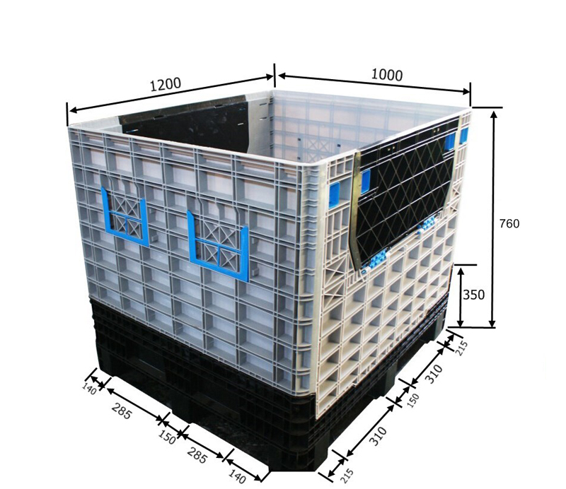 high quality Ventilated plastic pallet container box lids for fruit and vegetables