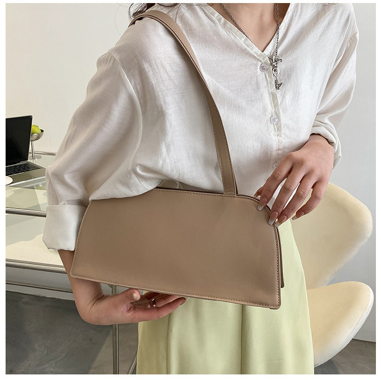 Popular Women's Hand Bags Korean Fashion Solid Color Custom Logo Single Shoulder Bag