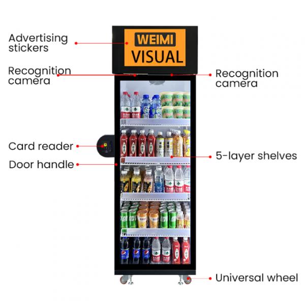 Micron AI Vending Fridge Smart AI Techonology Solution for 24/7 Retail 10000+ AI Vending Machine in Operation