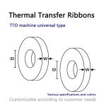 Thermal transfer ribbon, W=100.0mm, white, 300m