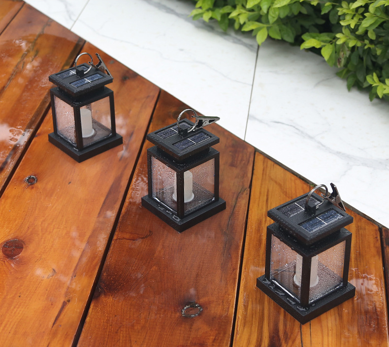 ABS Material Solar Residential Street Lamp for Retro Atmosphere Landscape Decoration