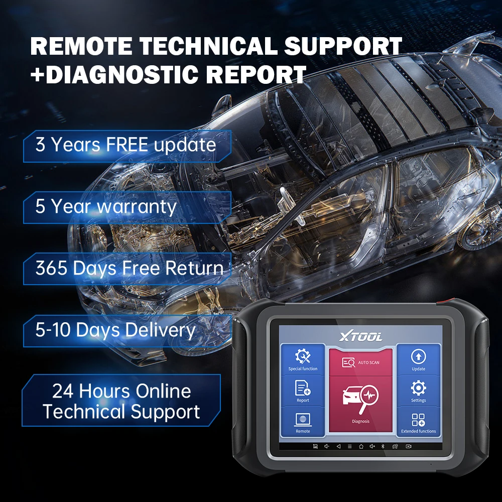 XTOOL D9 All System Diagnostic Scanner ECU Coding Active Test PMI Module Topology Map Support CAN FD DoIP 42+ Services
