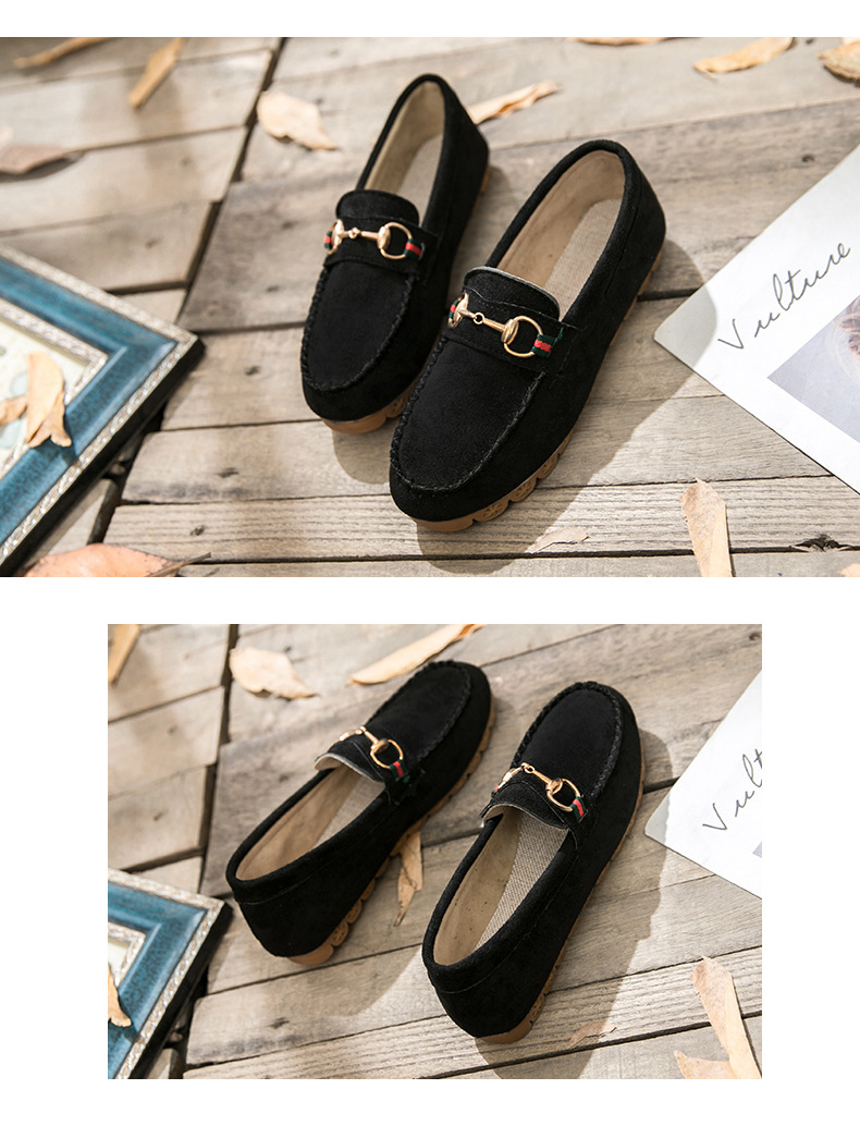 Warm Women's Casual Loafers Soft Bottom Plus Velvet Flat Shoes New Styles