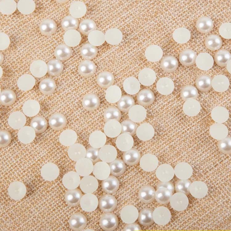 High Quality DIY Handmade ABS White Imitation Half -Ball Plastic Pearl Beads