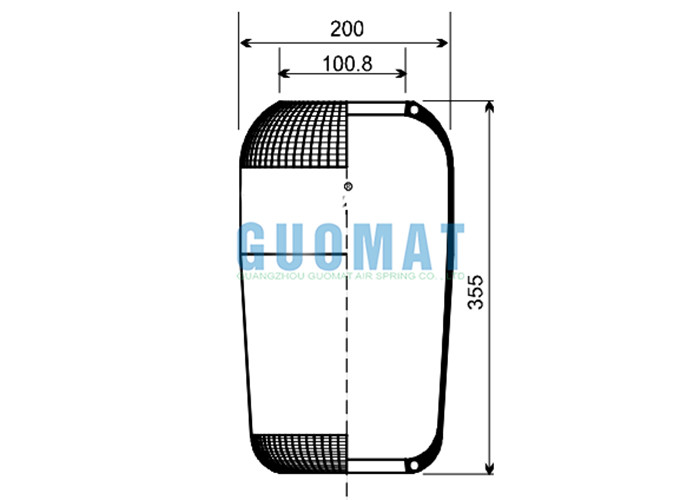 355mm Bus Suspension Air Spring W01-095-0436 Firestone 1R2S 355 245 MAN Air Bellow 81.43601.0053