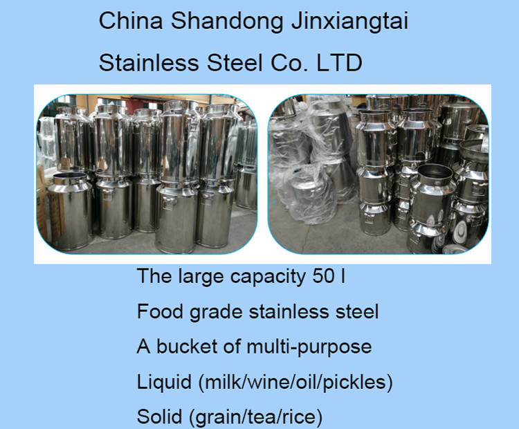 Rust Resistant 1.0mm 50 Litre Stainless Steel Milk Can Farm Sealed Storage