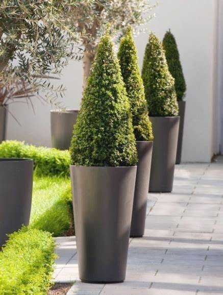 Outdoor Garden Fiberglass Flower Pots Large For Real Or Artificial Tree