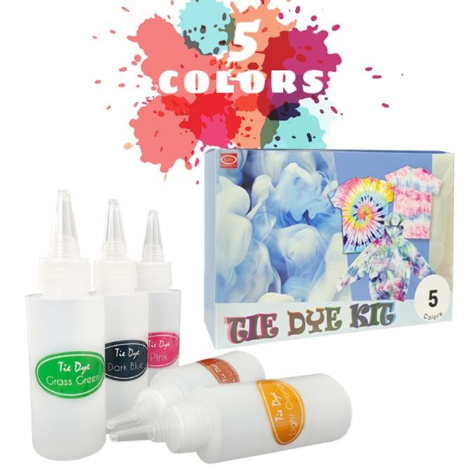 DIY Tie Dye Kits company wholesale with Rubber Bands, Gloves, Plastic Film for Family Friends Groups Party Supplies