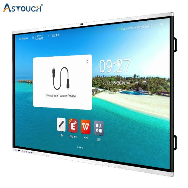 Smart Interactive Flat Whiteboard Panel 75'' Android 11 LCD