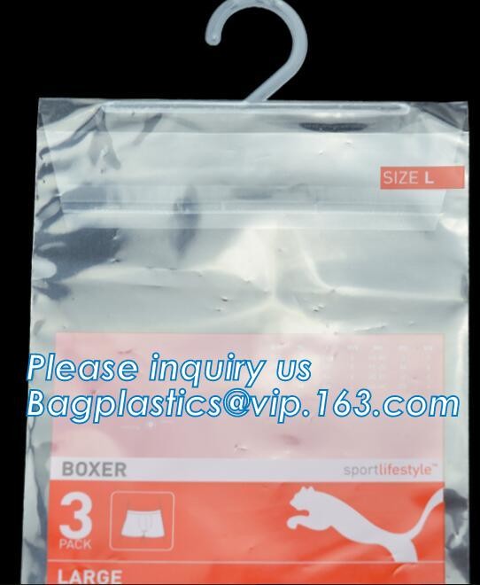 Hanger Plastic Hook Bag For Packaging, Hanger PVC Bed Sheet Packaging Bag With Buttons, Stationery Set packing