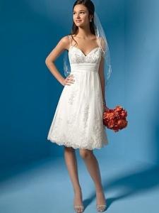 China NEW!!! Short wedding dress Lace Bridal gown #dq4800 on sale