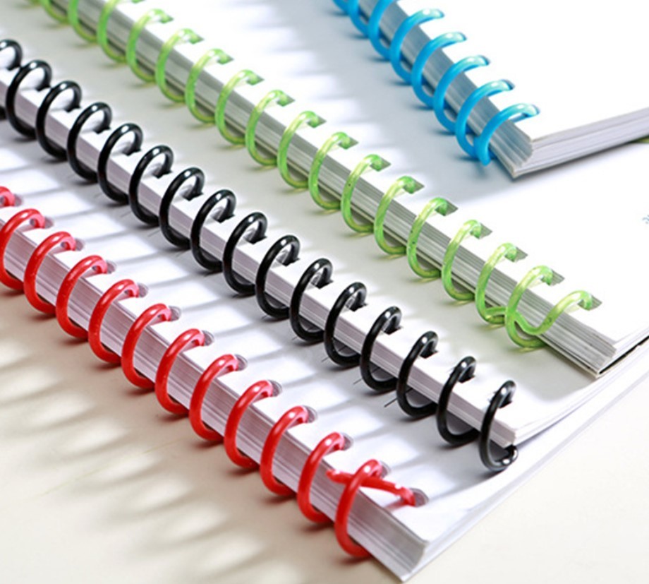 Document Binding Colorful PVC Spiral Ring 3/4'' 7/8''