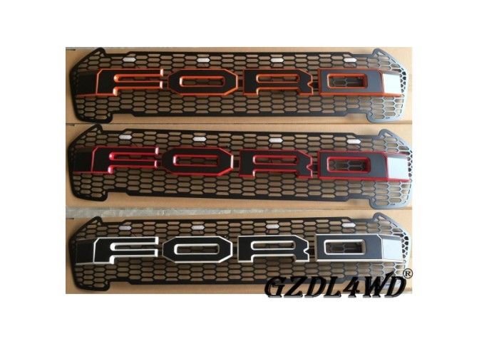 Auto Ranger Front Grill Mesh Easy Install White / Orange 2015 2016