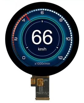 3.6 Inch 1000 cd/m² Brightness Round TFT LCD Display with Touch Screen for Industrial Instruments