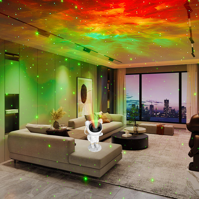 Durable Bedroom Astronaut Galaxy Star Projector Multiscene USB Plug In