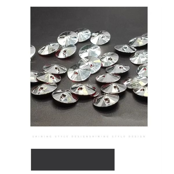 Modern-Style Red Acrylic Round Resin Button Flat Back Crystal Decorative for Kitchen Bathroom Dining and Living Room