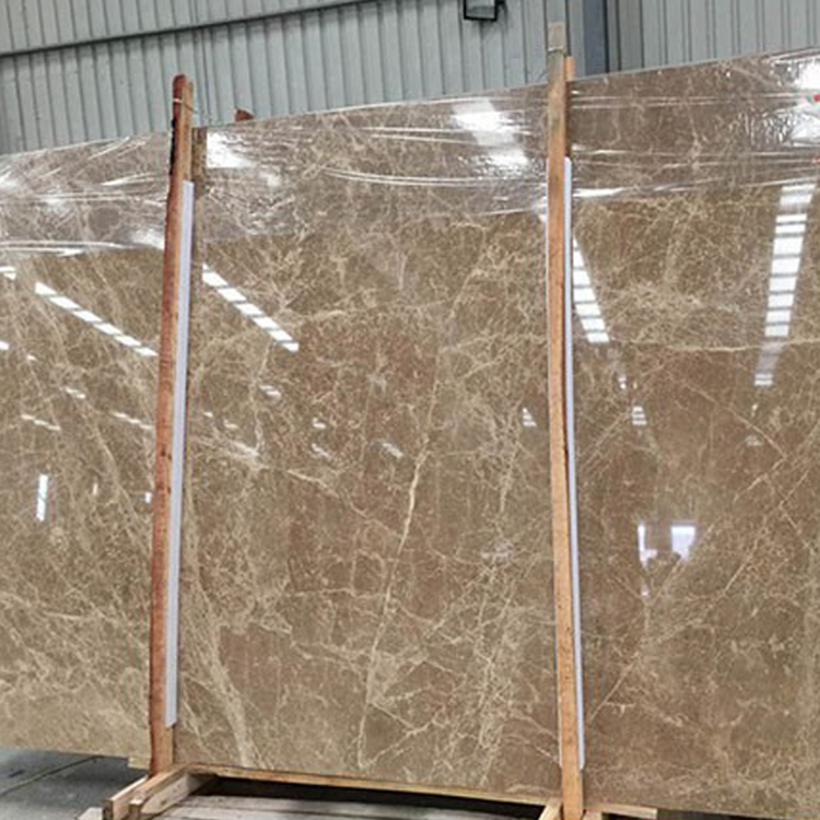 Home Decoration Light Emperador Marble Slab , Marble Bathroom Countertops