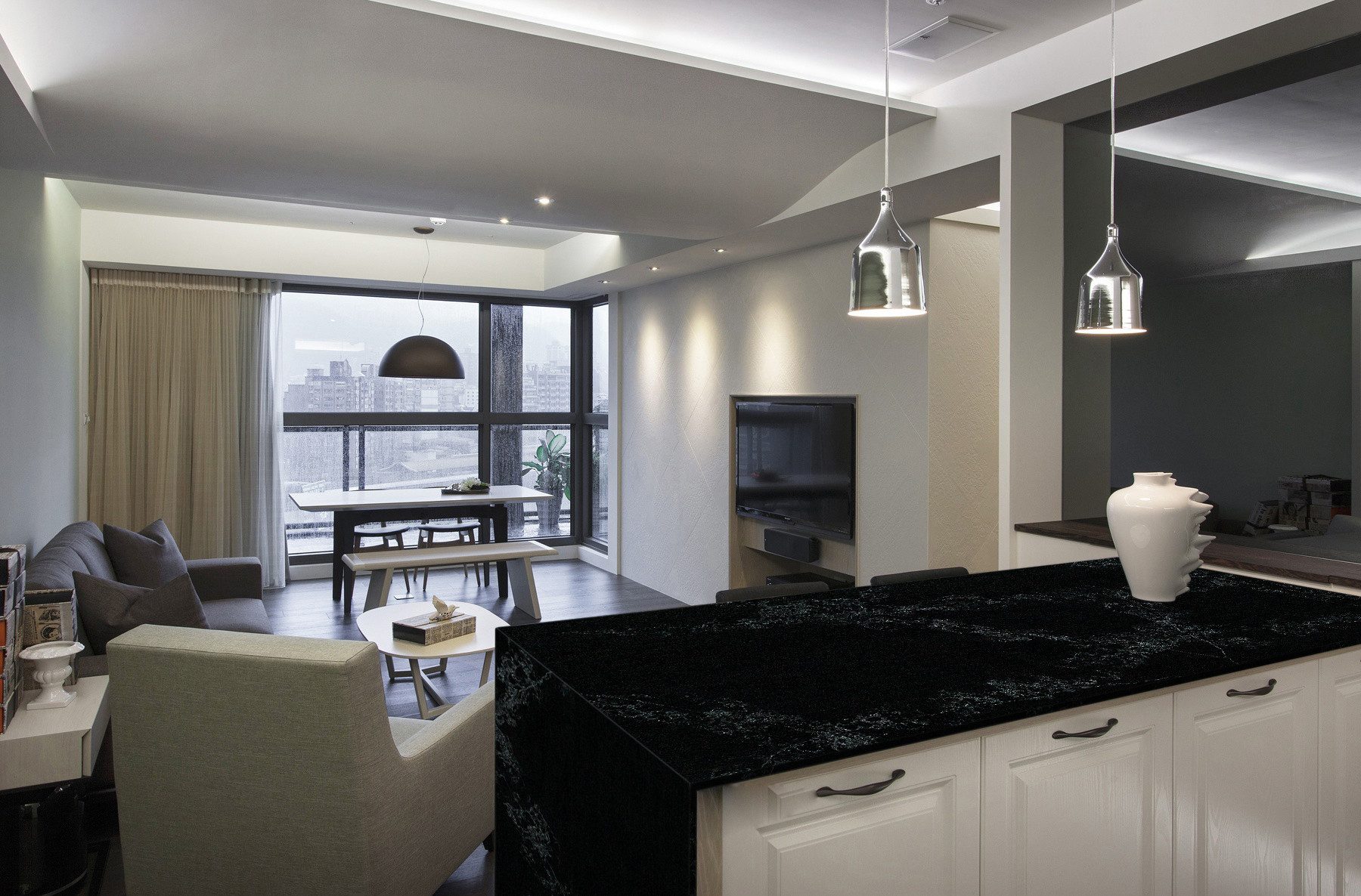 High Tenacity Artificial Quartz Slabs Waterproof Wall Panels Easy Maintain