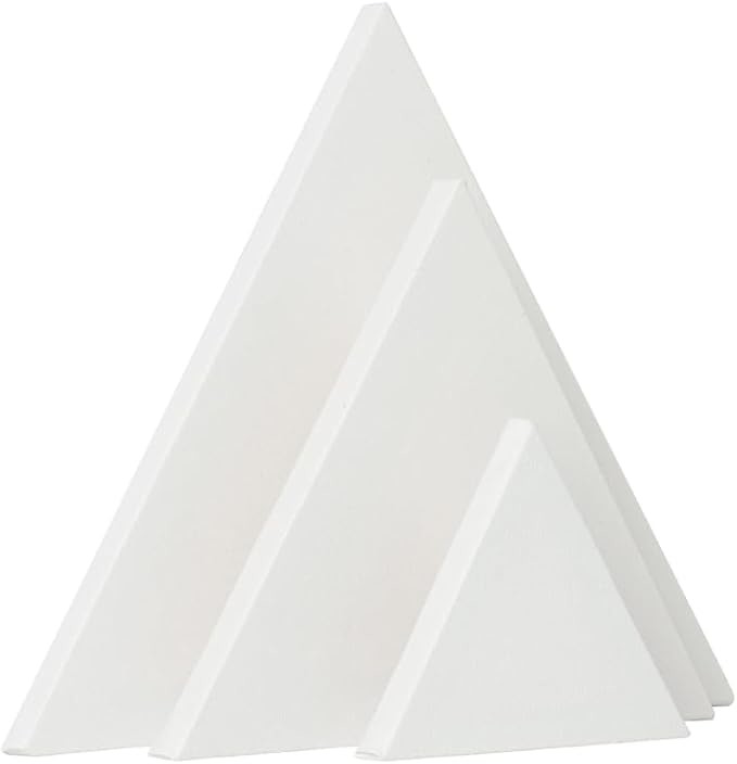 Triangle Shaped Blank Stretched Canvas 280G Cotton Stretched Artist Canvas For Painting
