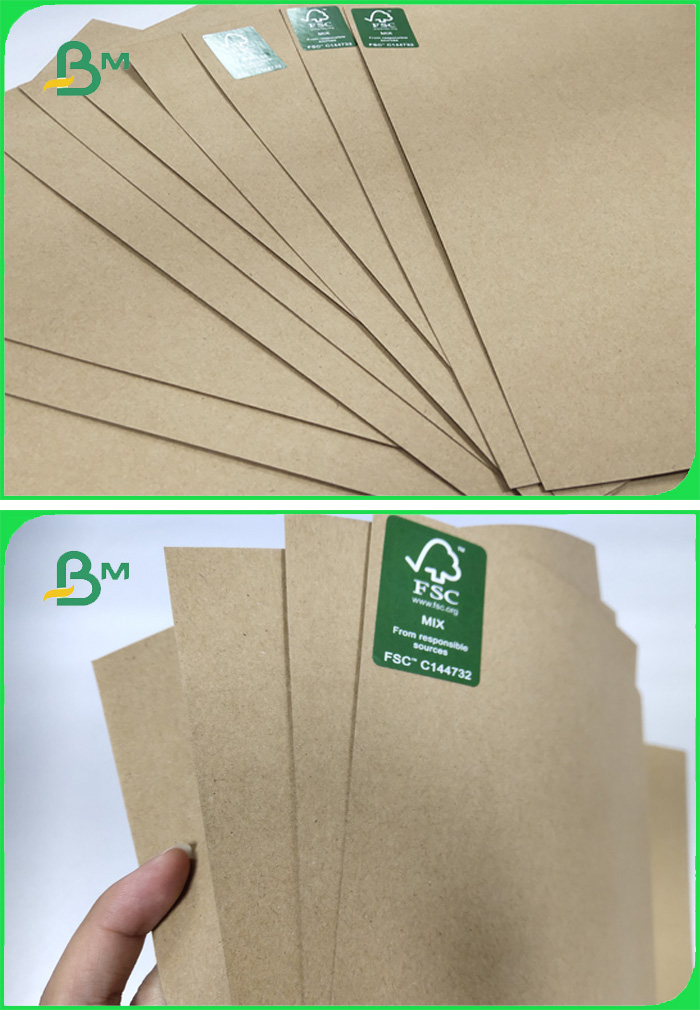 FSC & EU 110 -220gsm Test Liner Board Sheet 70 * 100cm Recycled Pulp Sample Free