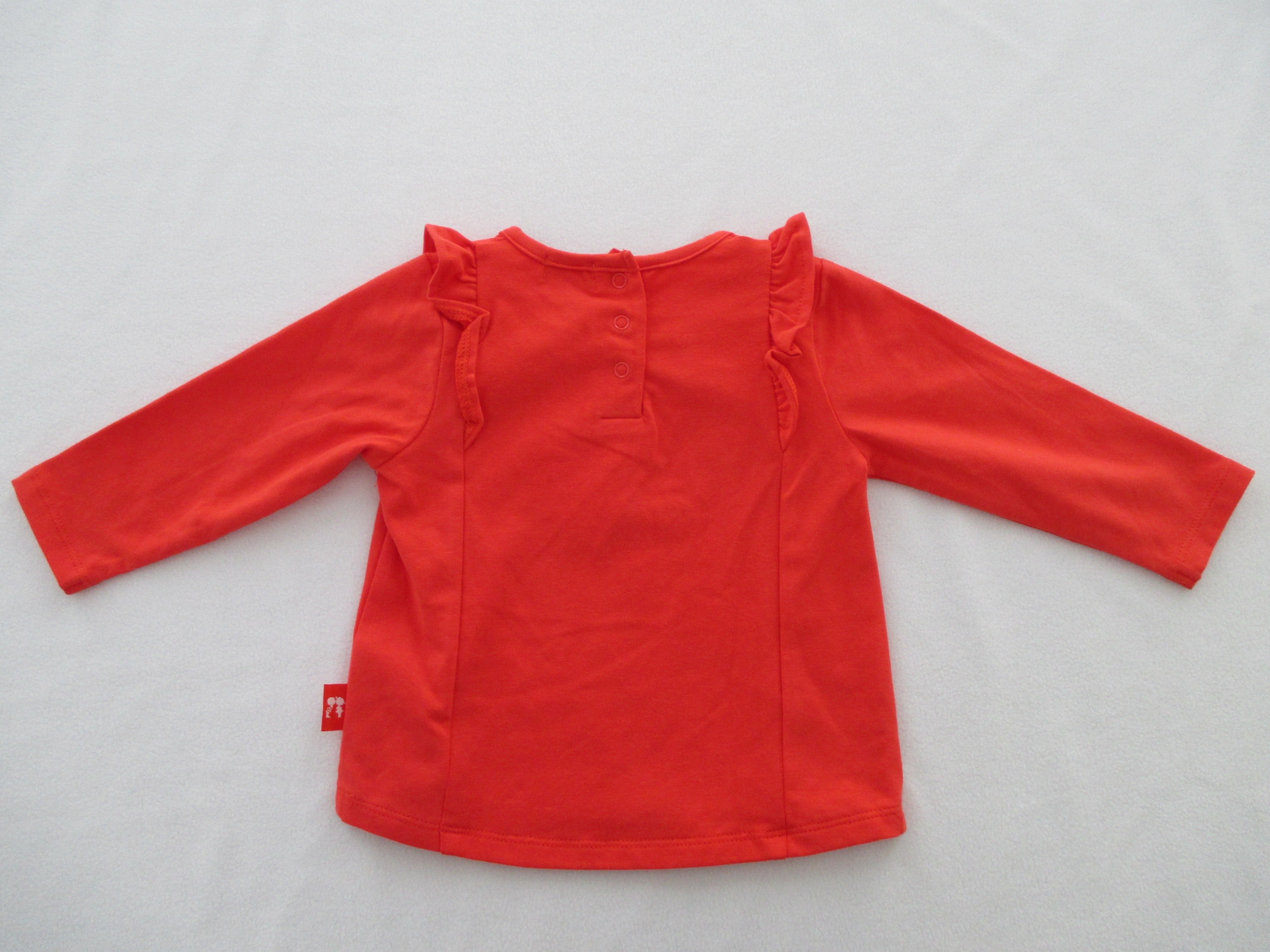 Cotton Jersey Baby Printed T Shirts Frills Along Armholes