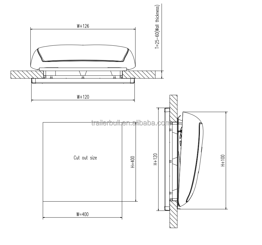 DIY RV and Recreational Vehicles Must-Have 400x400 Sunroof for Ford Bus Caravan Roof