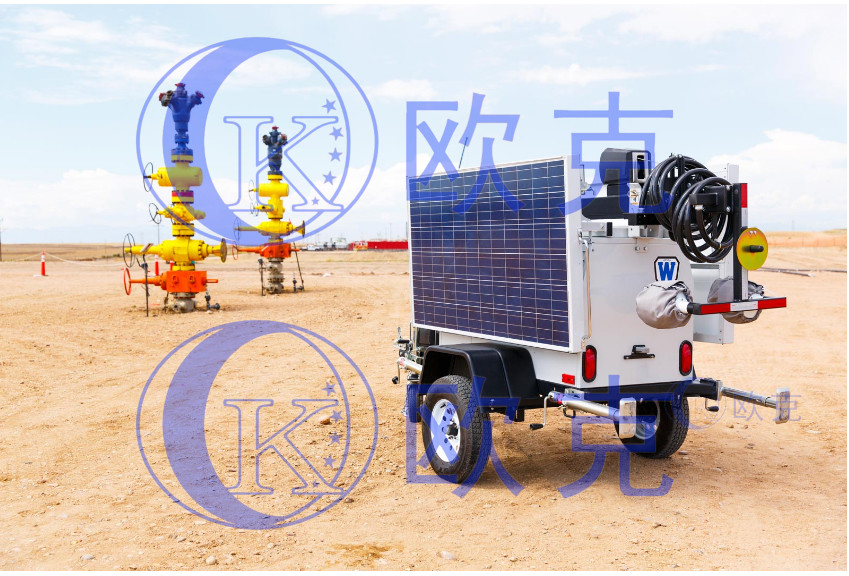 Emergency Rescue Mobile Security Camera Trailer 8x200w Solar Panels