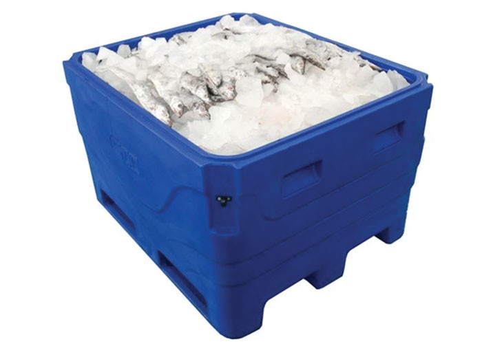 Plastic Rotational Molding 1000L Dry Ice Cold Box For Seafood