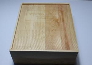 Quality Large Size Shiny Finish Wood Gift Packaging Boxes , Natural Wood Color Handmade Wooden Boxes for sale