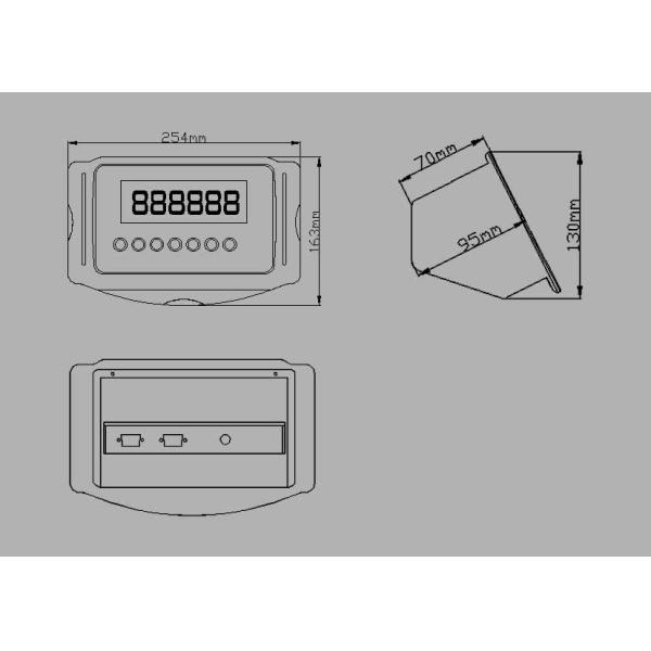 Wireless Weighing Indicator With Plastic Housing , LED Display Platform Scale Indicator