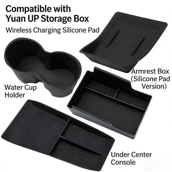 Interior Modification Kit BYD Yuan High Quality Plastic Material Armrest Storage Box Wireless Charge Silicone Mat Accessories