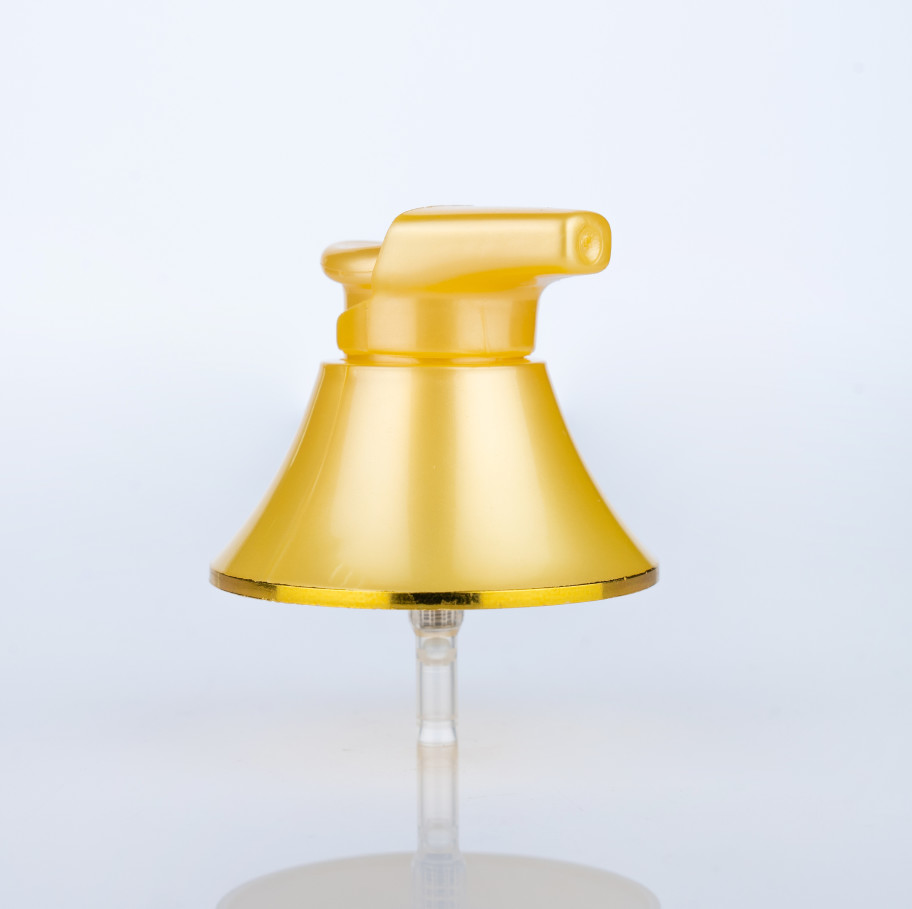 20/410 Gold Fan-shaped Lotion Pump Head for Shower Gel Bottles and Shampoo Bottles for Bathing Skincare and Haircare