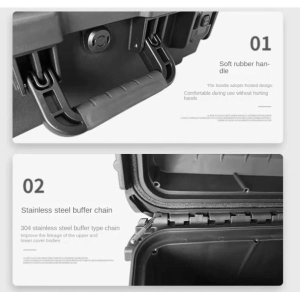 Custom Tool Box 567x325x230mm IP67 Waterproof with Soundproof Wheels