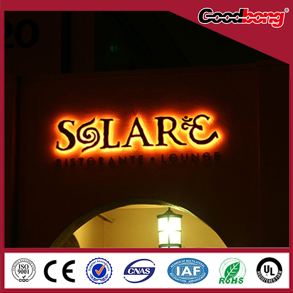 Front Light Acrylic Wall Mount Letter Signage