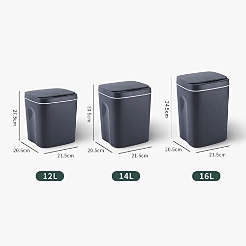 14L Slim Smart Sensor Trash Can Electric Automatic Stainless Steel Garbage Bin Office Kitchen Home Rubbish Dustbin