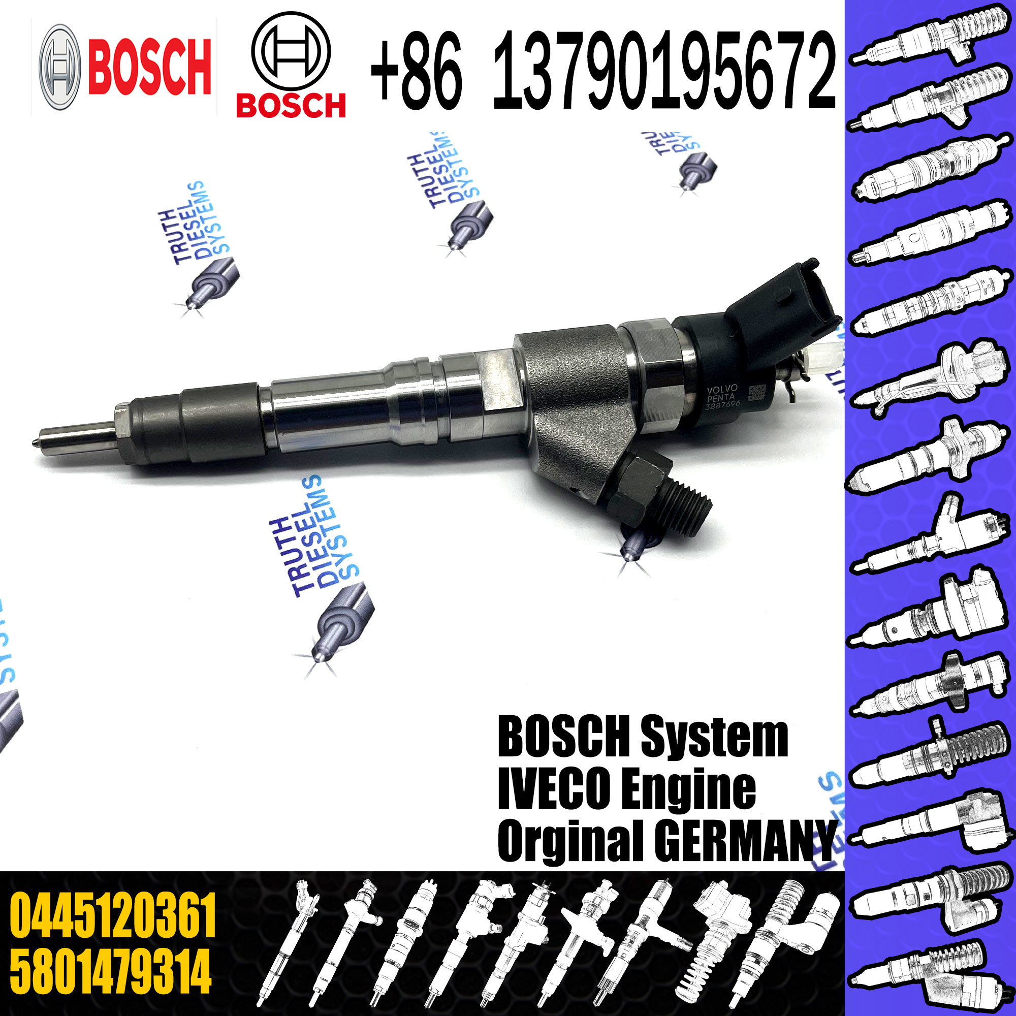 High Quality New Diesel Fuel Injector 0445120361 Common Rail Injection Nozzle 0445120371 With Nozzle DLLA145P2397