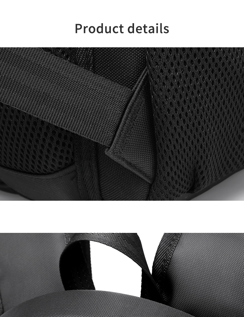 High quality products customized logo waterproof black Laptop Backpack men business Backpack