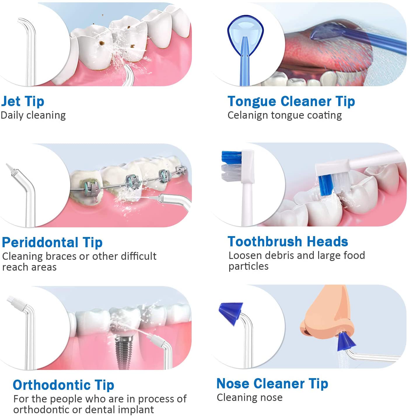 Multimode Cordless Water Flosser For Teeth IPX7 Waterproof Professional