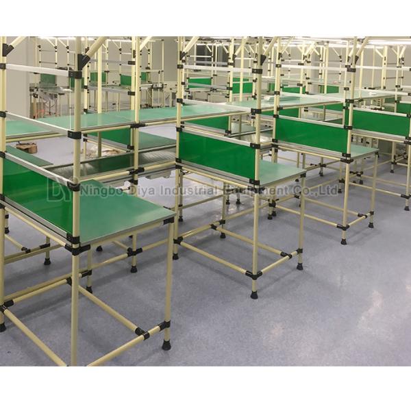 Roller Track Assembly Line Conveyor , Flexible Assembly Line For Working Tables