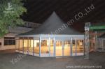 Polygon Transparent Glass Wall wedding canopy tent high peak Aluminum Frame
