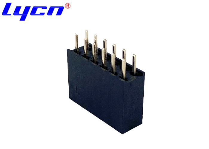 2.54mm Double Row 180°DIP H=11mm Female Header Connector Interpolation PA9T