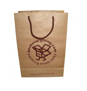 Quality Printed Kraft Merchandise Bags Brown Kraft Paper Carrier Bags Packaging Wholesale for sale