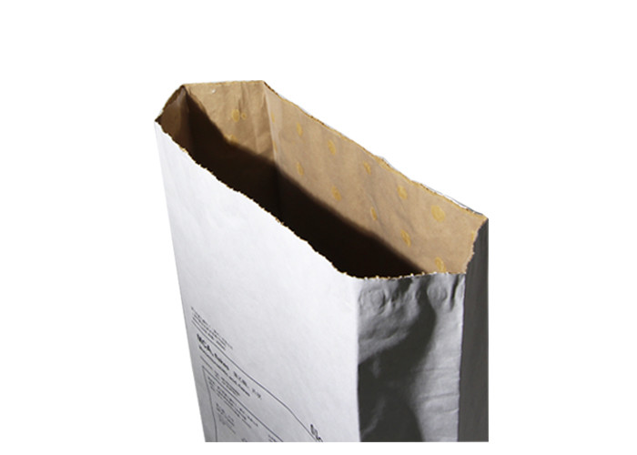 25kg Multi Layers Kraft Paper Bag Custom Printing With Flat Bottom