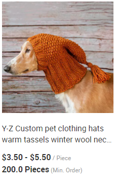 Y-Z Dog Clothing Accessories Handmade Dog Beanie with Pom Pom Crochet Knit Dog Hat Gift
