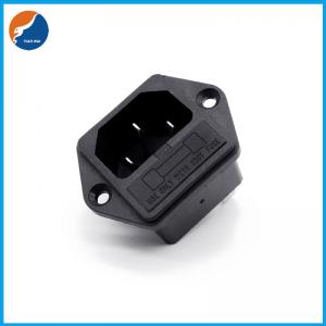 China R14-C-1HB1 3PIN IEC C14 Inlet Male Connector Power Plug Socket With 5x20mm Fuse Holder on sale