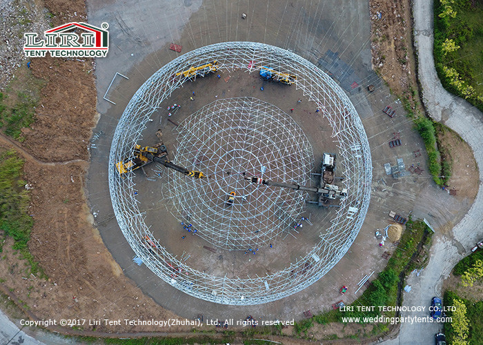 Large Durable Steel Diameter 55m Geodesic Dome Tents for Luxury Outdoor Event