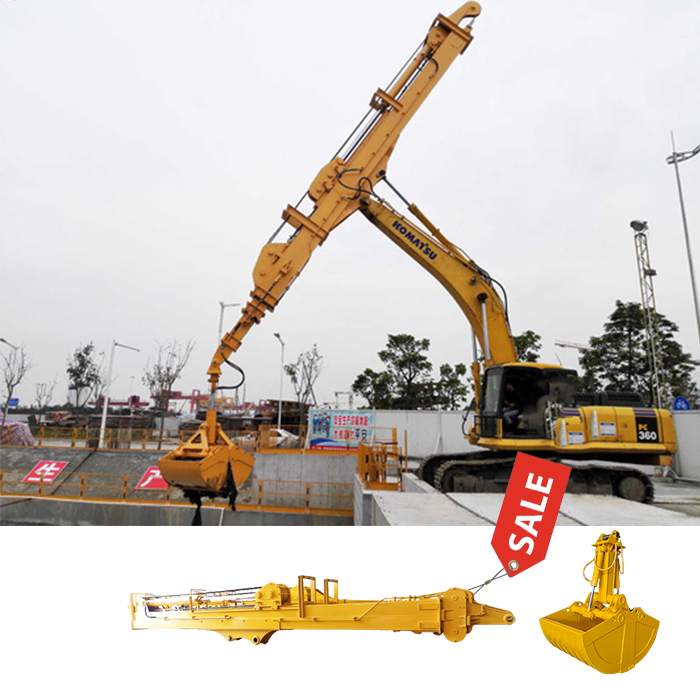 Top 1 Excavator Clamshell Telescopic Arm BS900E 30M 32M